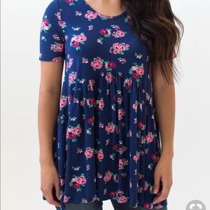 Agnes and Dora 1980’s Prom queen Floral Navy Muse